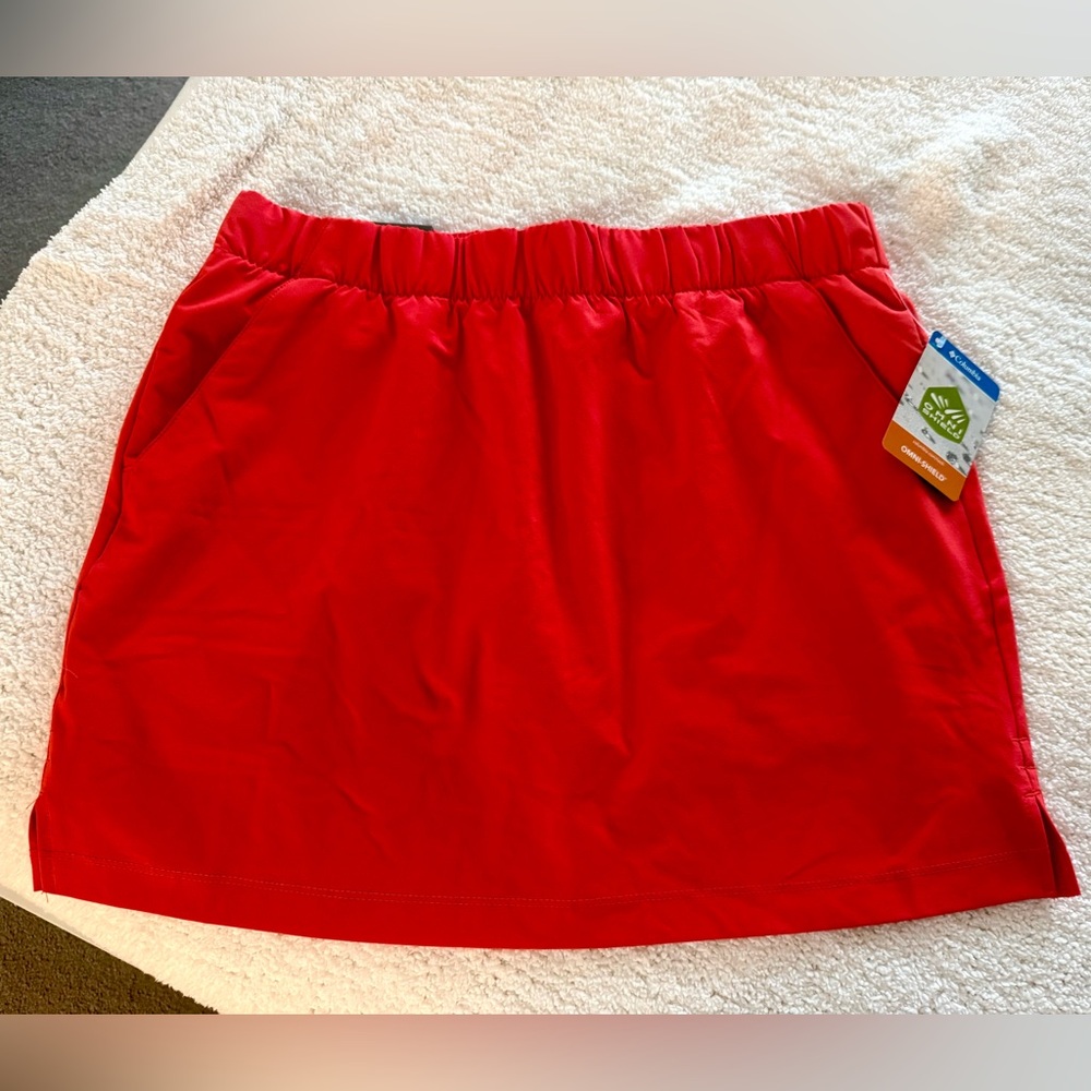 Women's Orange Active Skort with Elastic Waist- Columbia brand